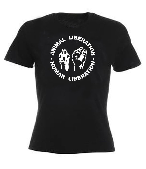 Animal Liberation, Human Liberation chica negra tinta blanca