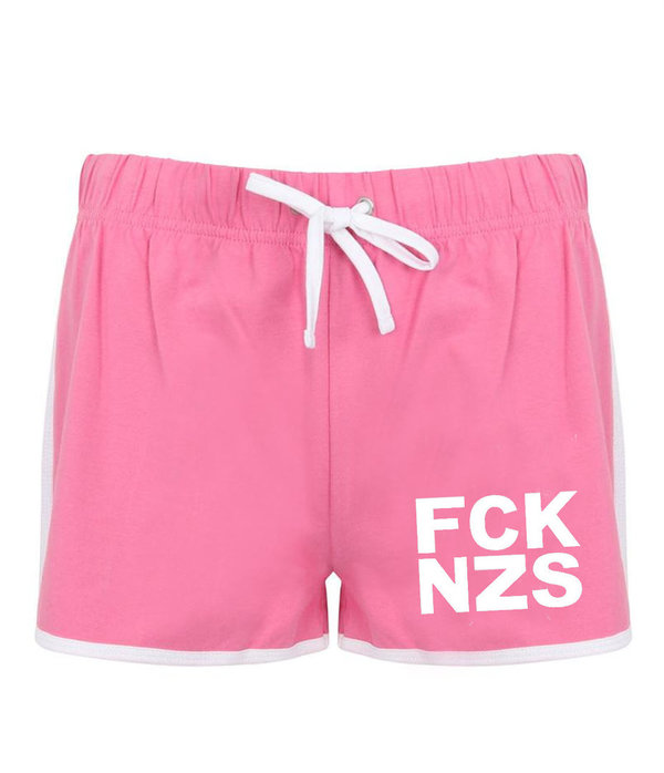 Shorts FCK NZS rosa contrastado